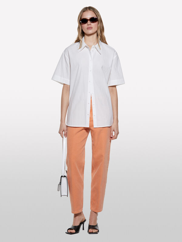 Chemise blanche avec œillet Chemise blanche avec œillet - chemises pour femme | Sisley