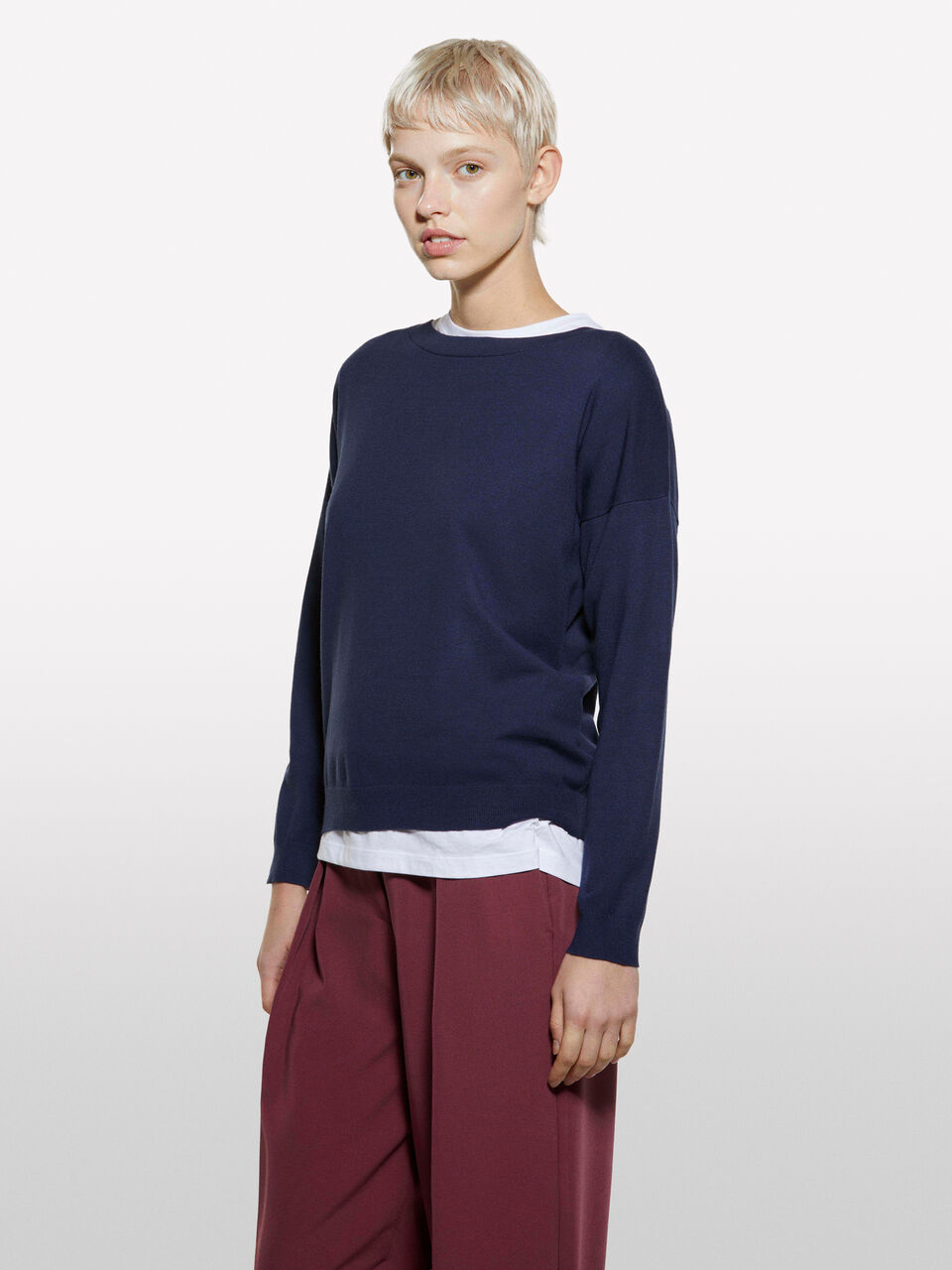 BOAT-NECK SWEAT.L/S Femme image number null