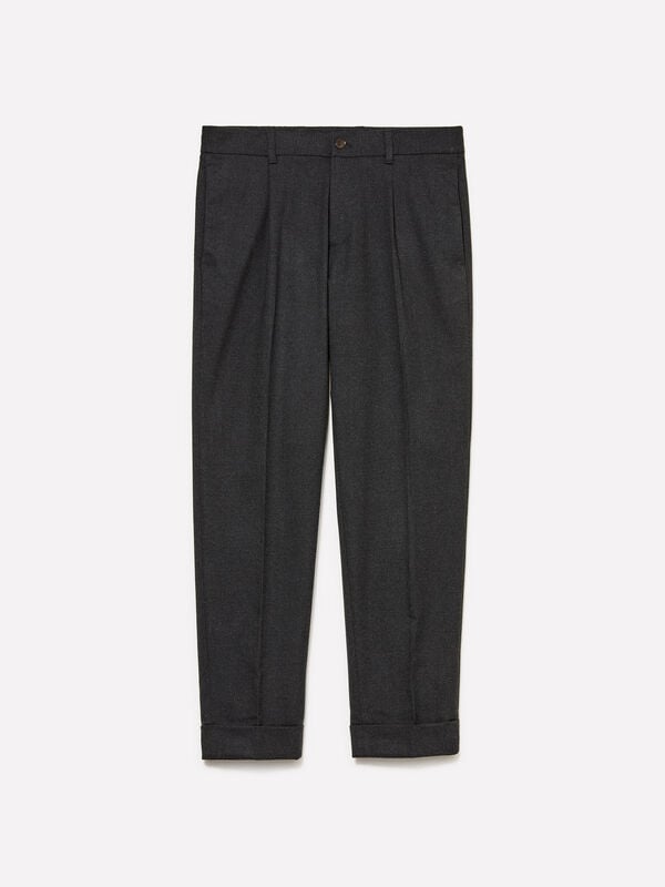 Pantalon habillé à revers - pantalons slim pour homme | Sisley