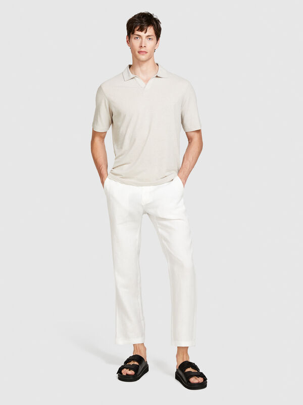 Pantalon coupe regular 100 % lin - pantalons regular pour homme | Sisley