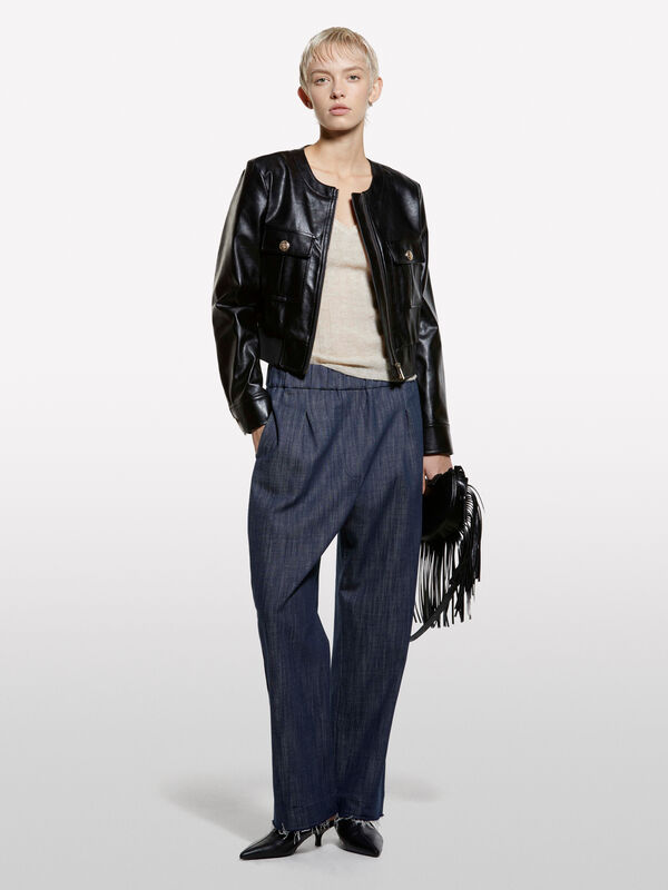 Pantalon de jogging en jean bleu - pantalons de jogging pour femme | Sisley