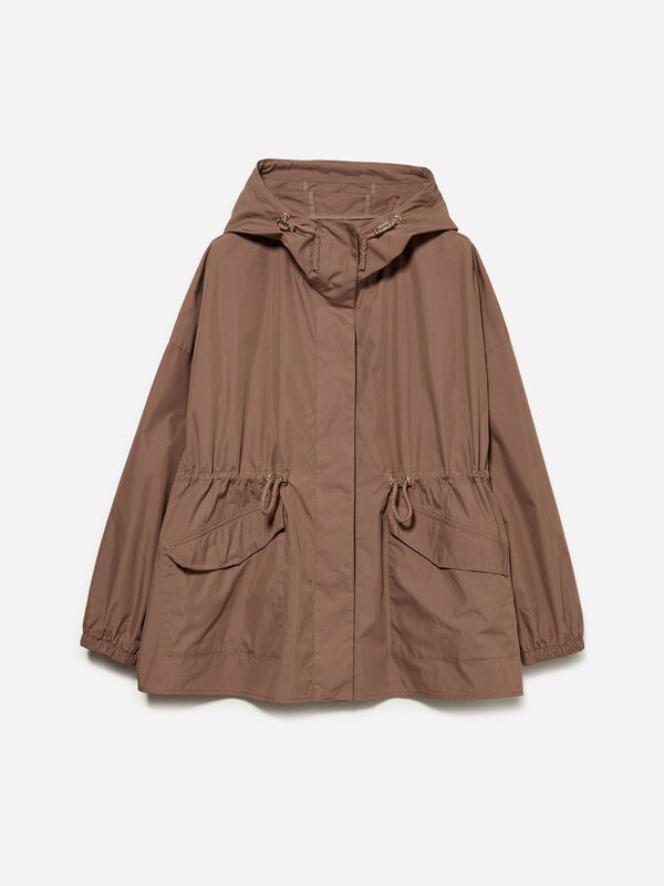 Parka courte marron à capuche - vestes et blousons pour femme | Sisley