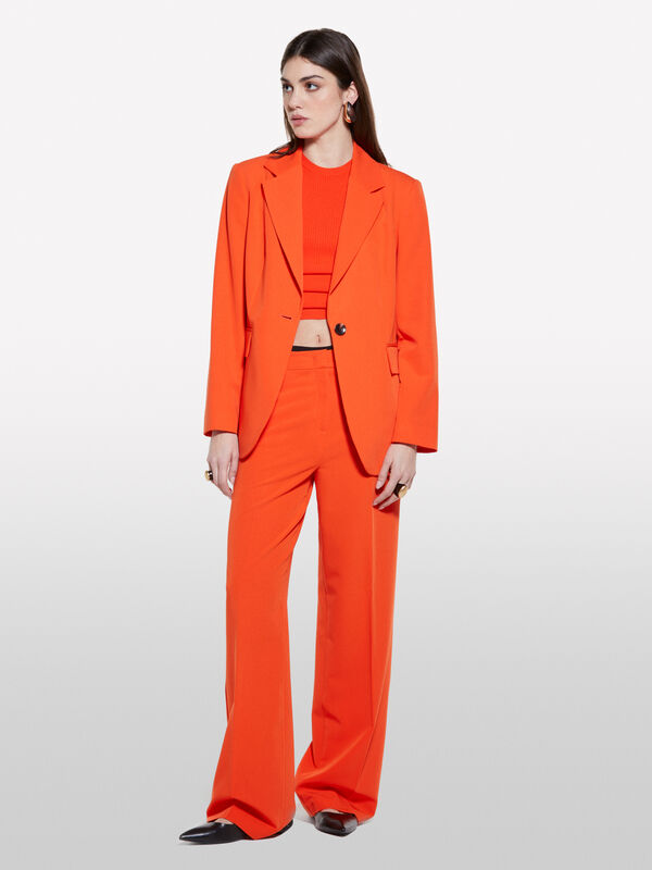Blazer coupe regular rouge - blazers pour femme | Sisley