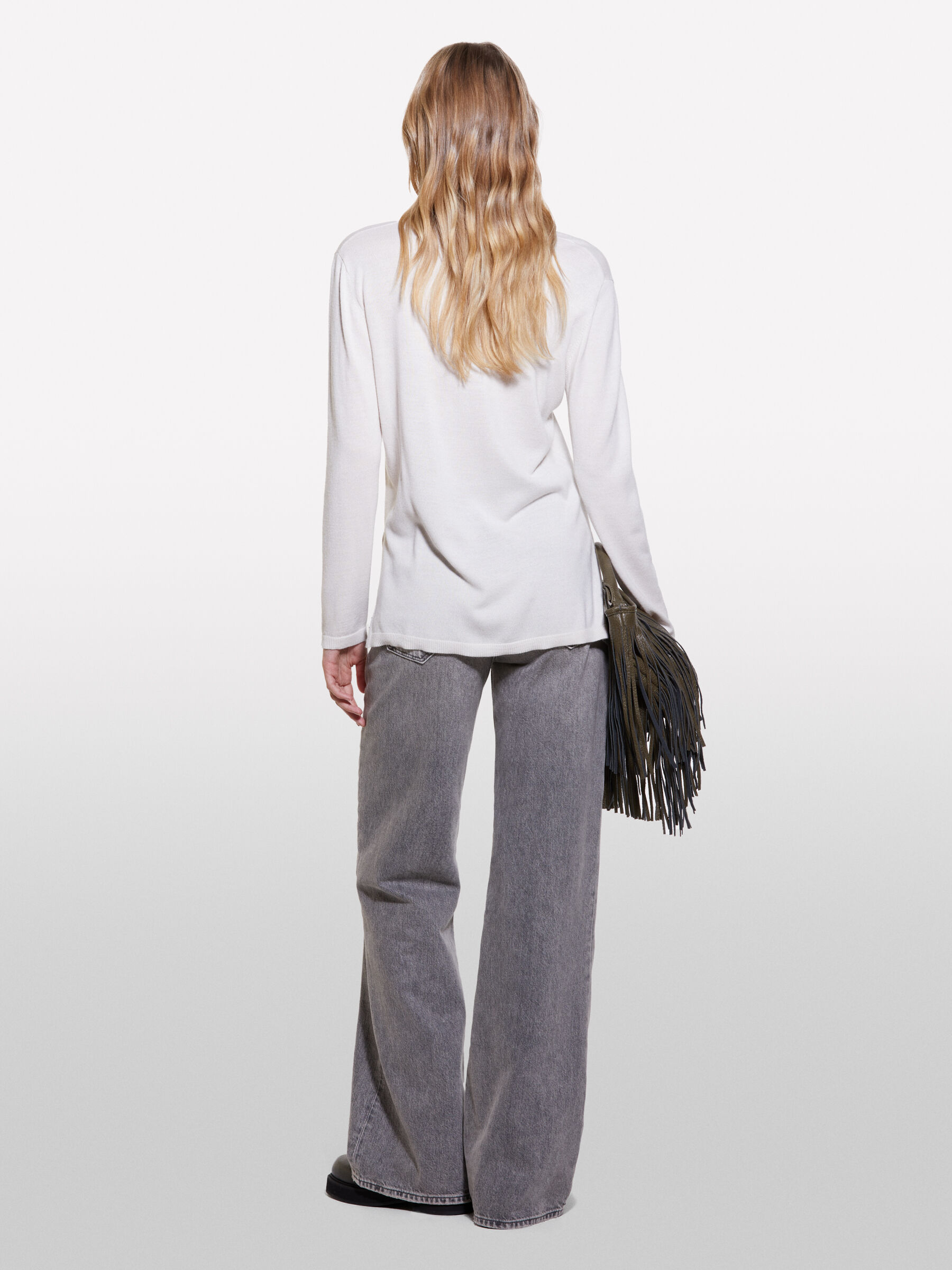 V NECK SWEATER L/S Femme image number null