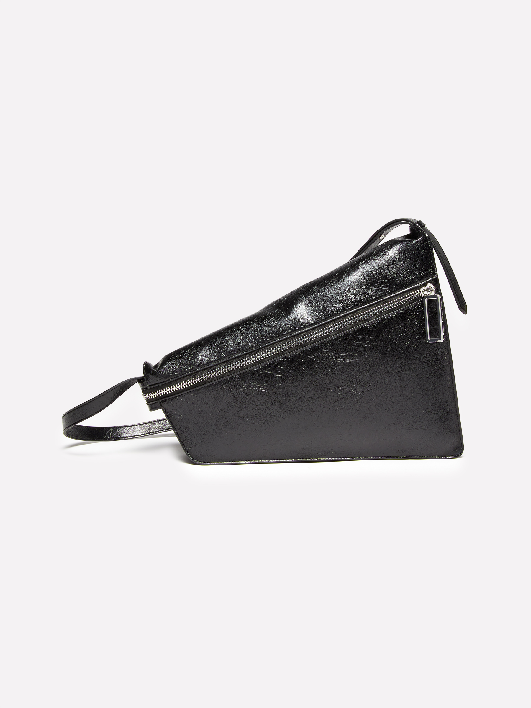 Sisley – Black Asymmetrical Shoulder Bag, Woman, Black, Size: ST